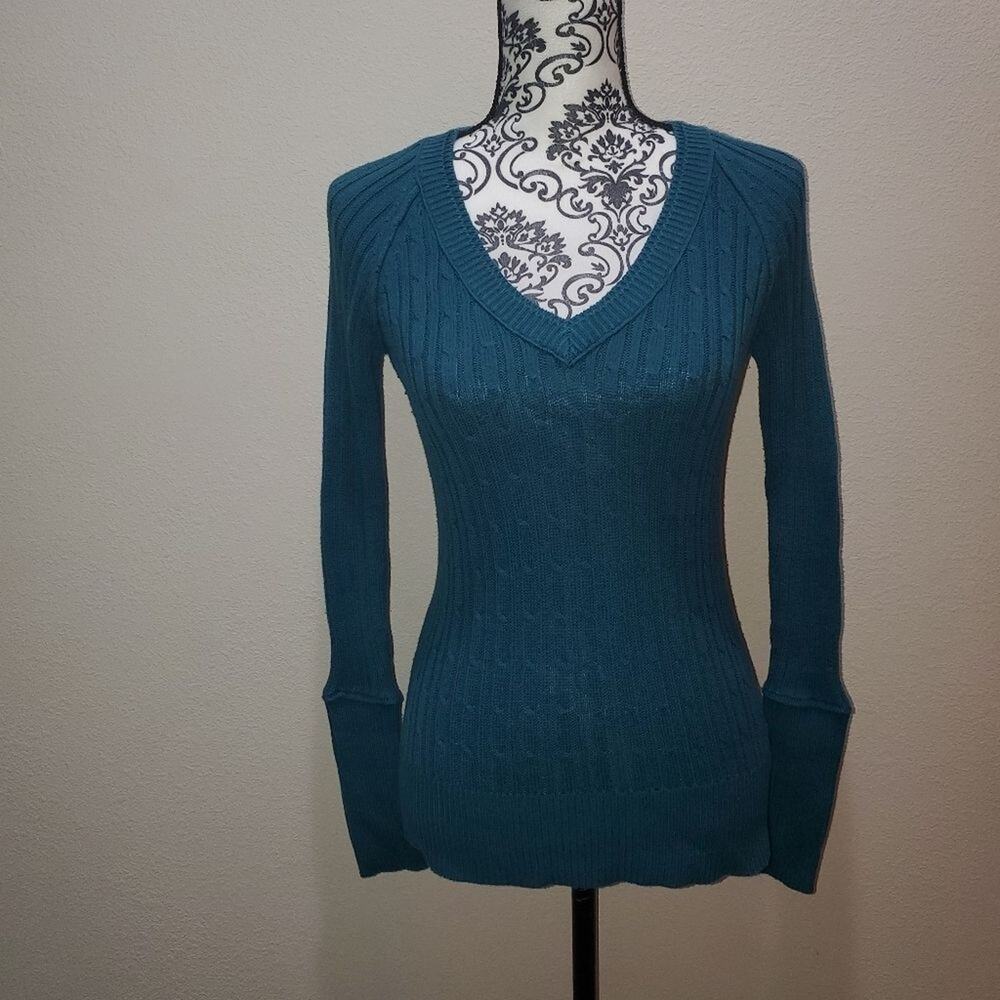 Arizona small knit teal sweater
